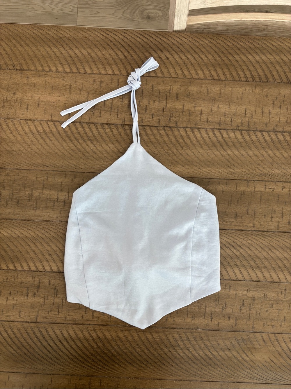 White Halter Crop Top
